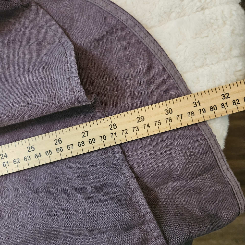 Kleen Women's Purple Casual 100% Linen Button Down Shirt XL - Picture 10 of 11